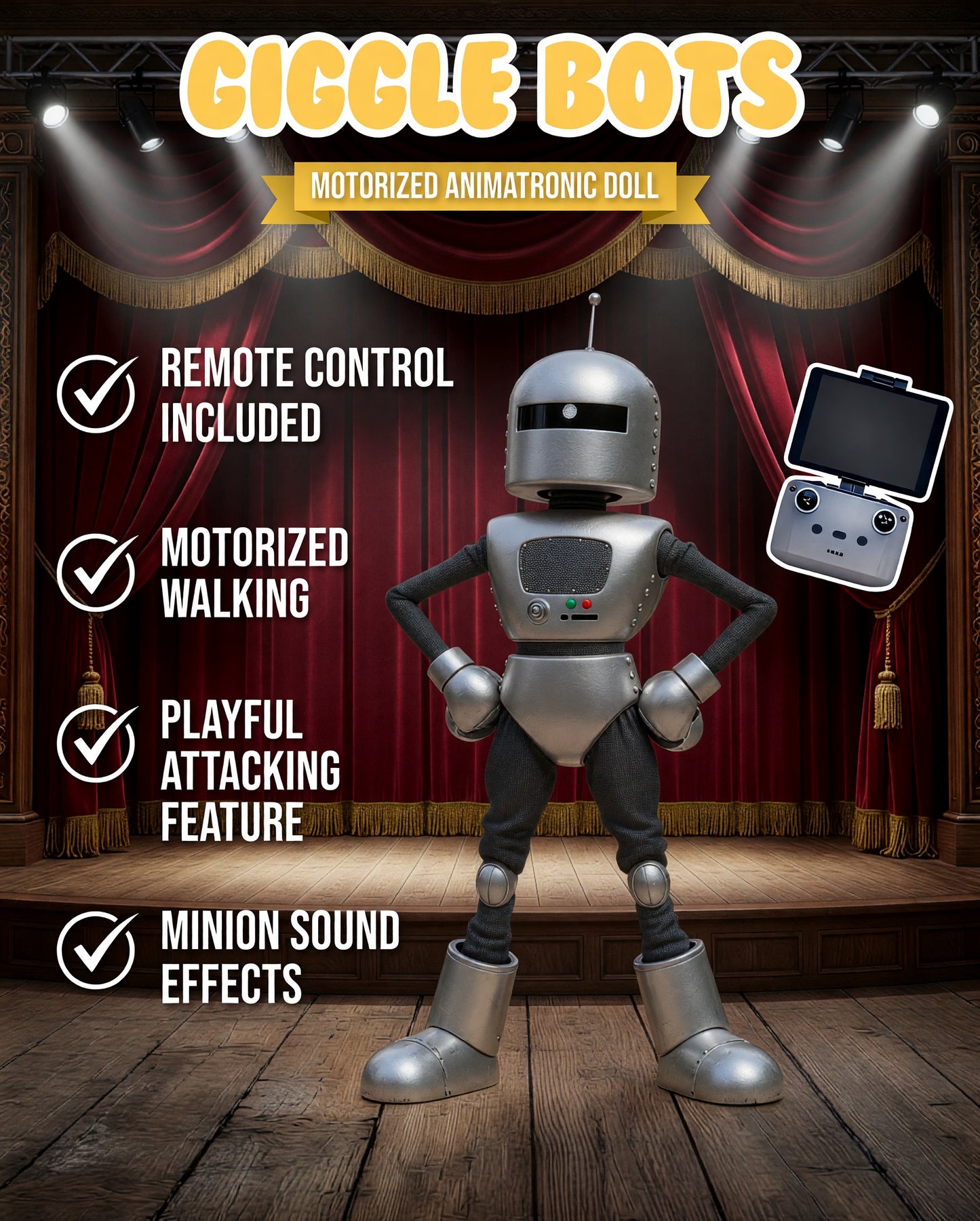 (PRE-ORDERS) Giggle Bots™ Minion Companion Animatronic